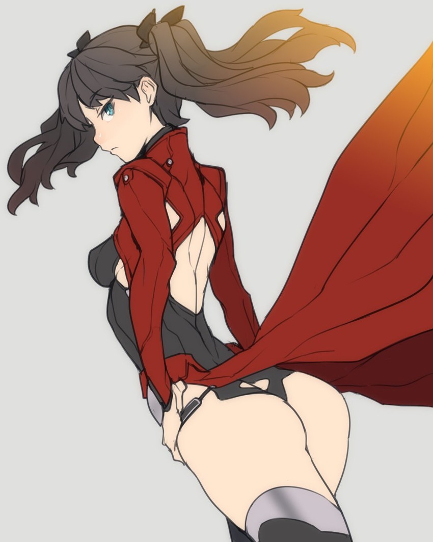 tohsaka rin and archer (fate and 1 more) drawn by ban!_(bansankan)