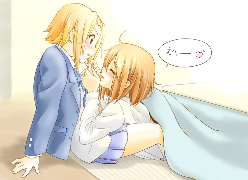 hirasawa yui and tainaka ritsu (k-on!) drawn by sawanatsu_mikan