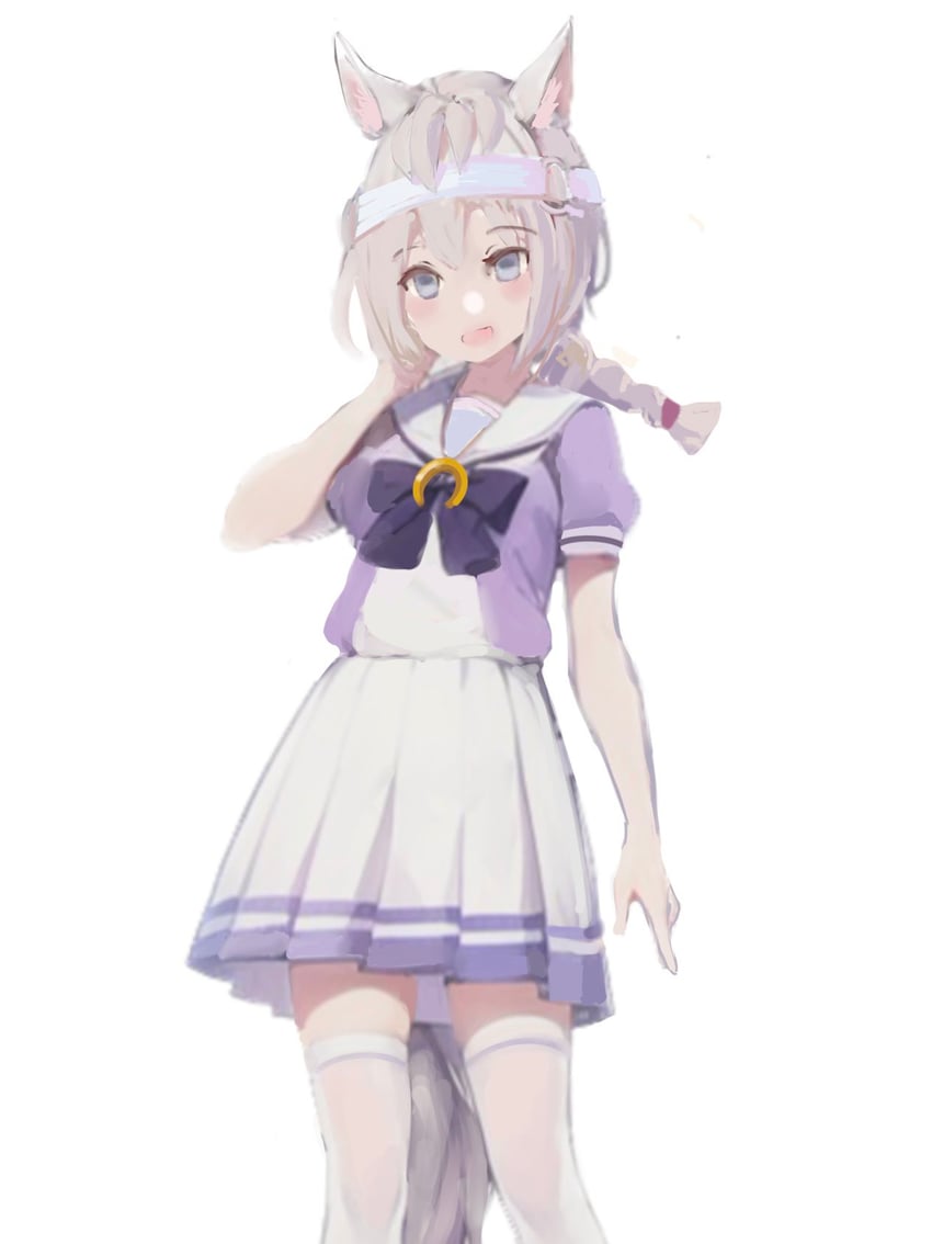 white thoroughbred (umamusume and 1 more) drawn by ieinu_account