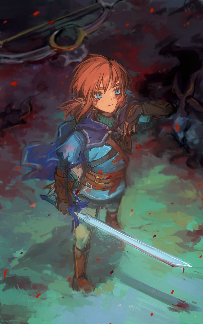 link (the legend of zelda and 1 more) drawn by myon_(myonninn)