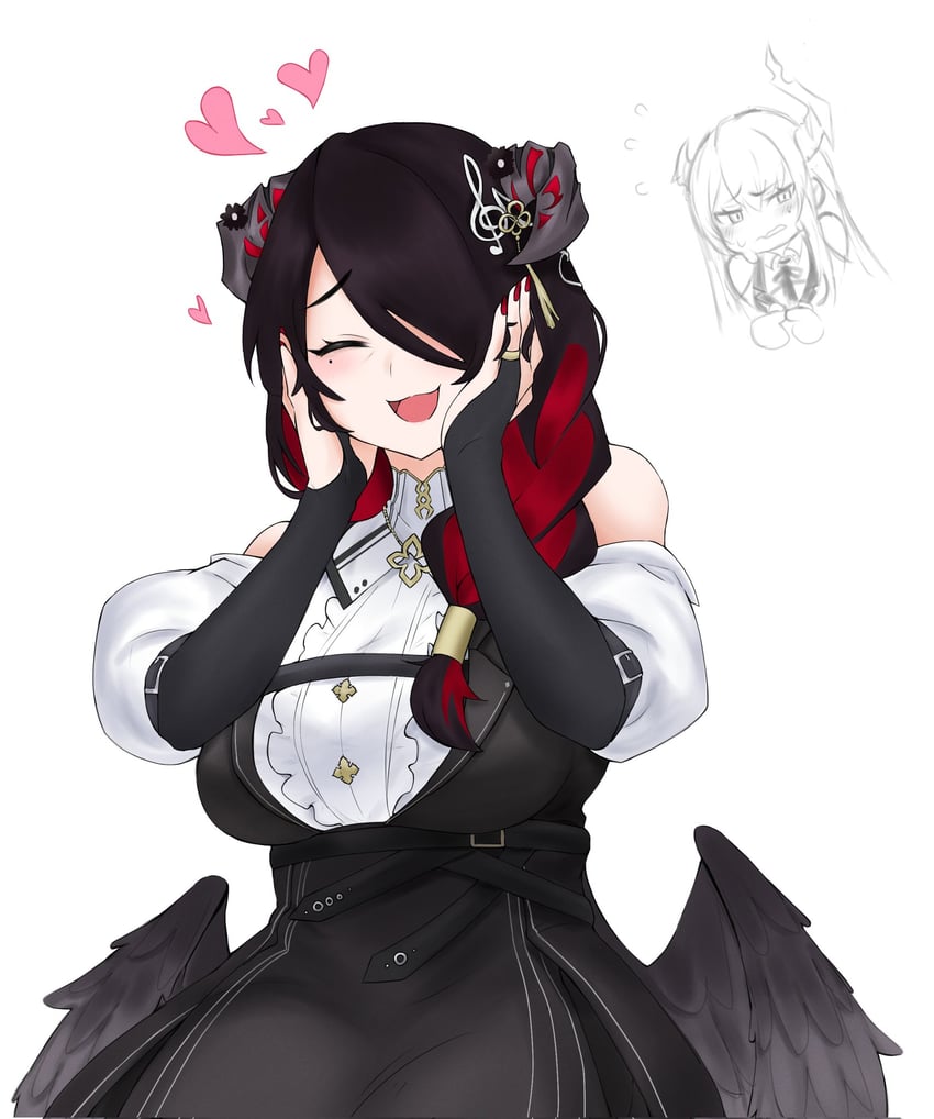 nerissa ravencroft and mamarissa (hololive and 1 more) drawn by ad4m_box