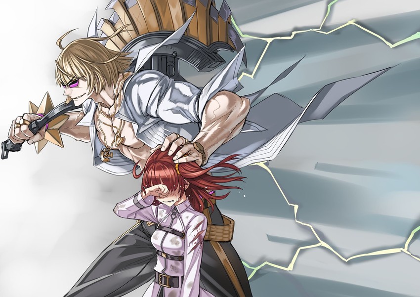 fujimaru ritsuka and sakata kintoki (fate and 1 more) drawn by honjou_raita