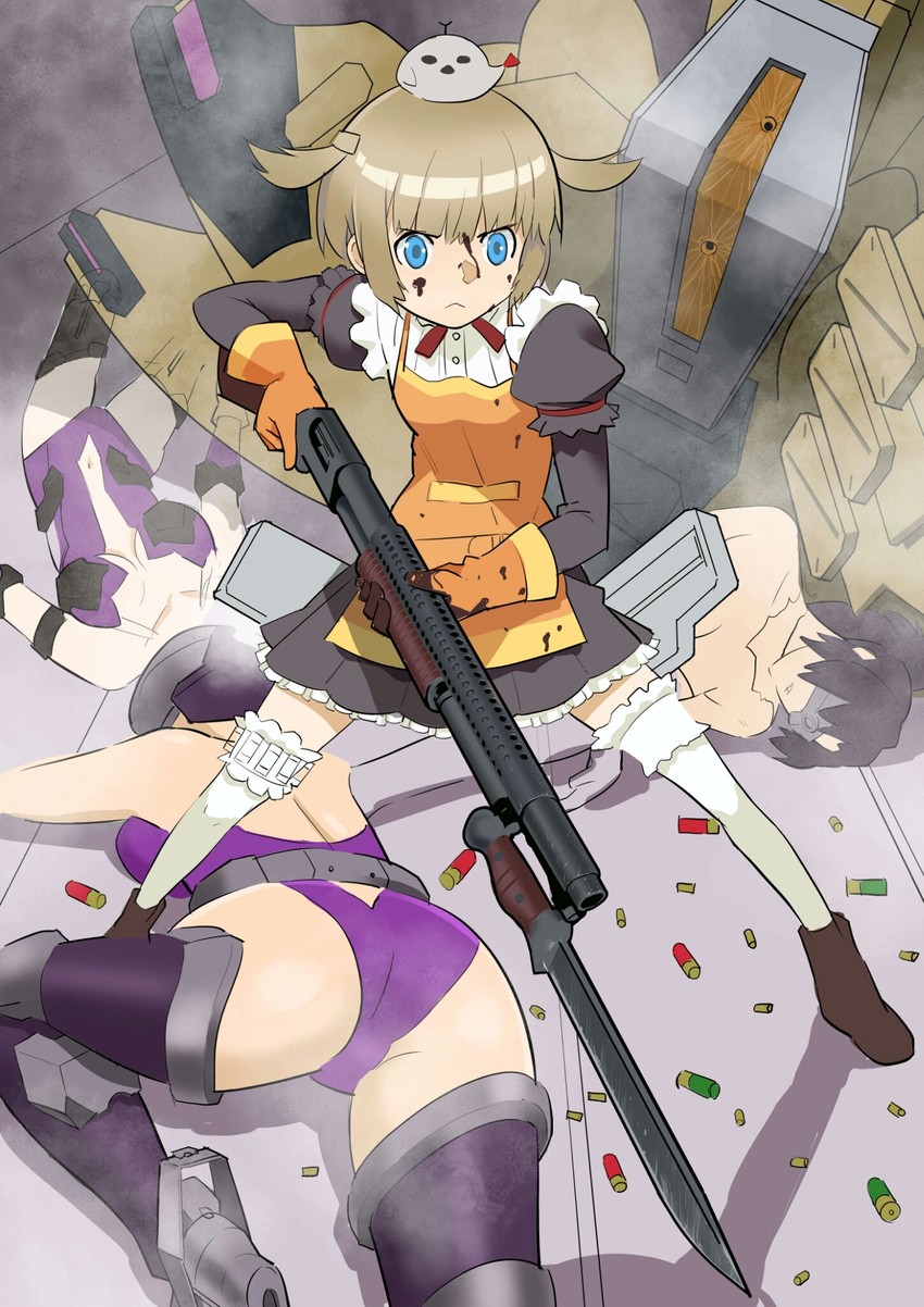 ripper, m1897, jaeger, vespid, and manticore (girls' frontline) drawn by gear_(gearba50)