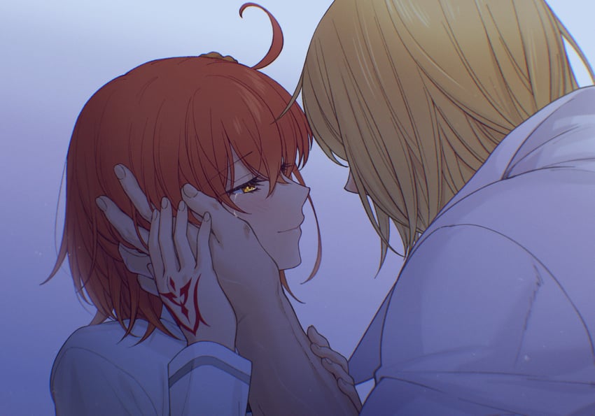 fujimaru ritsuka and sakata kintoki (fate and 1 more) drawn by zanshi