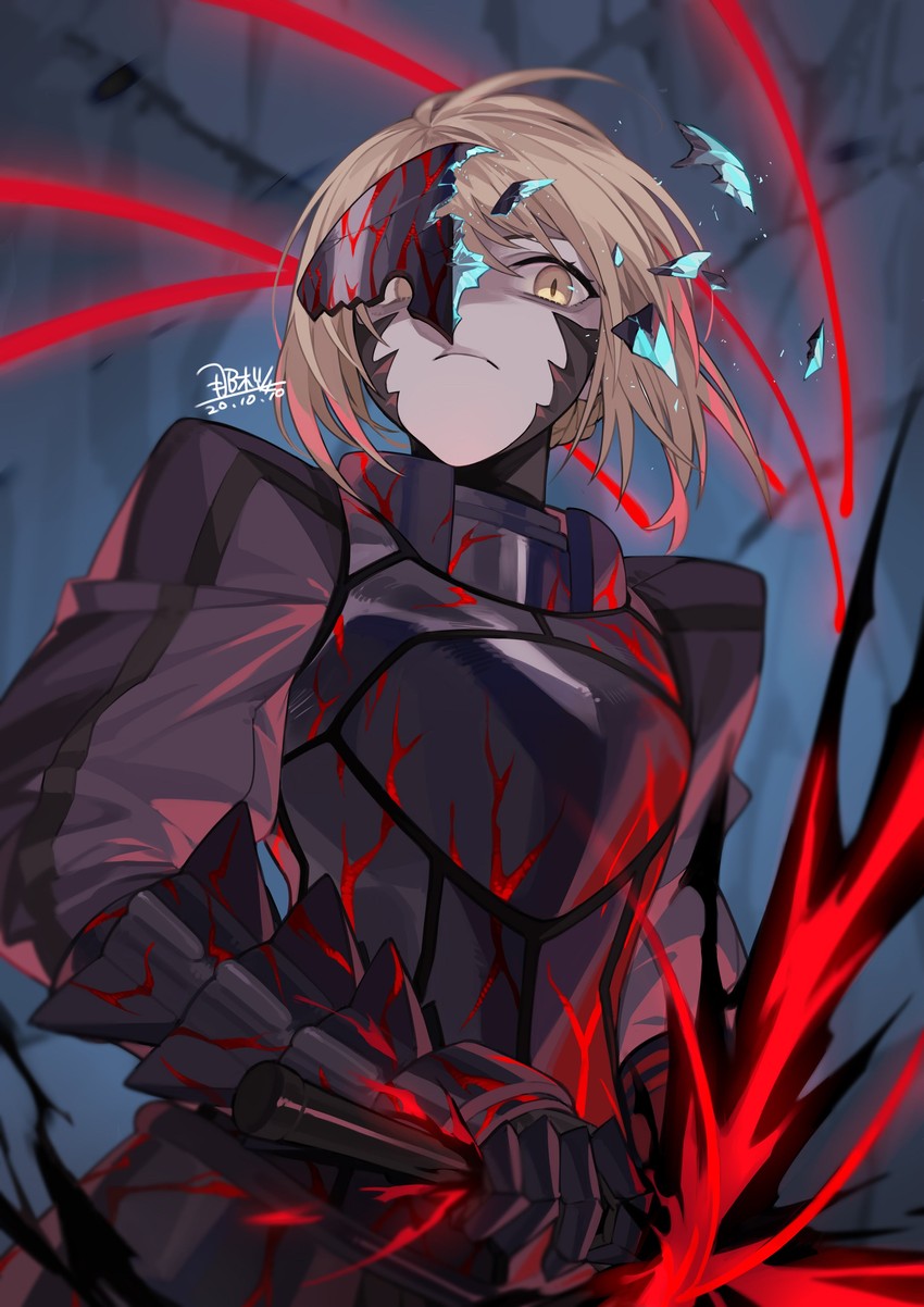 artoria pendragon and saber alter (fate and 2 more) drawn by nao_(syn_eaa)