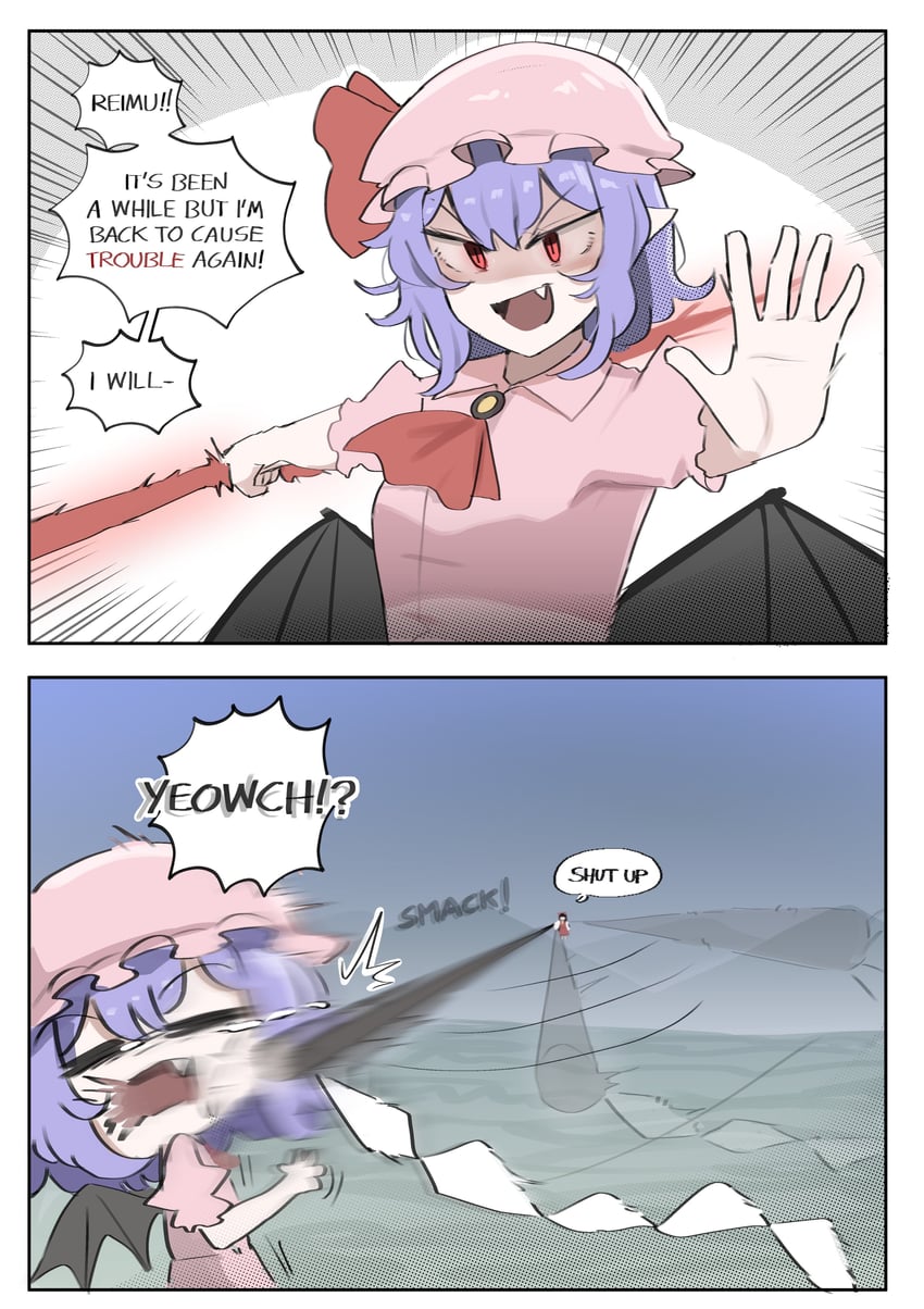 hakurei reimu and remilia scarlet (touhou and 1 more) drawn by mata_(matasoup)