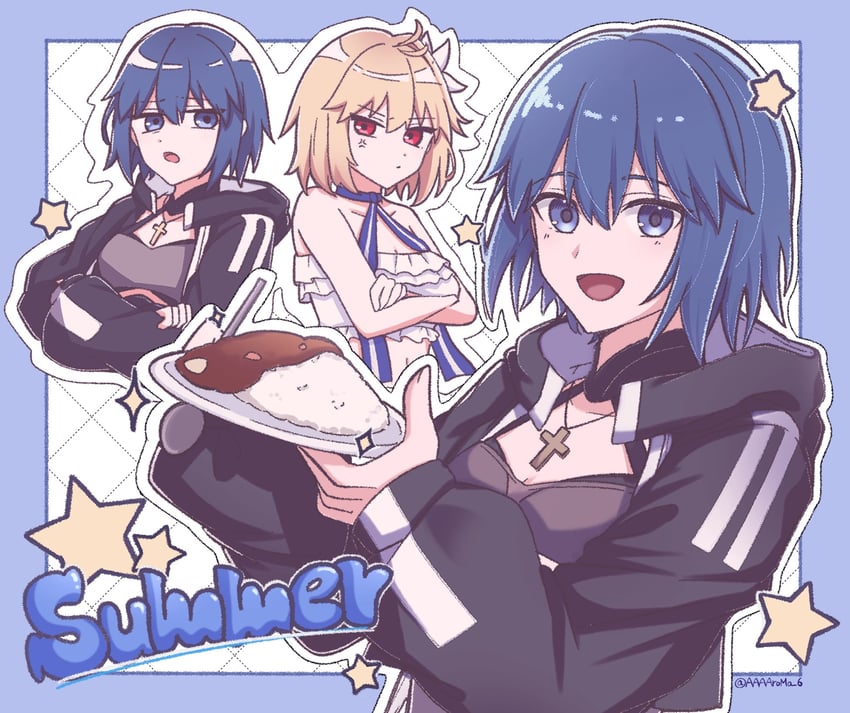 arcueid brunestud, ciel, and mysterious executor c.i.e.l (fate and 1 more) drawn by aroma_(aaaaroma_6)