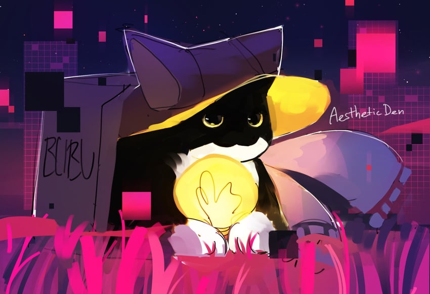 niko and uni (real life and 1 more) drawn by aestheticden