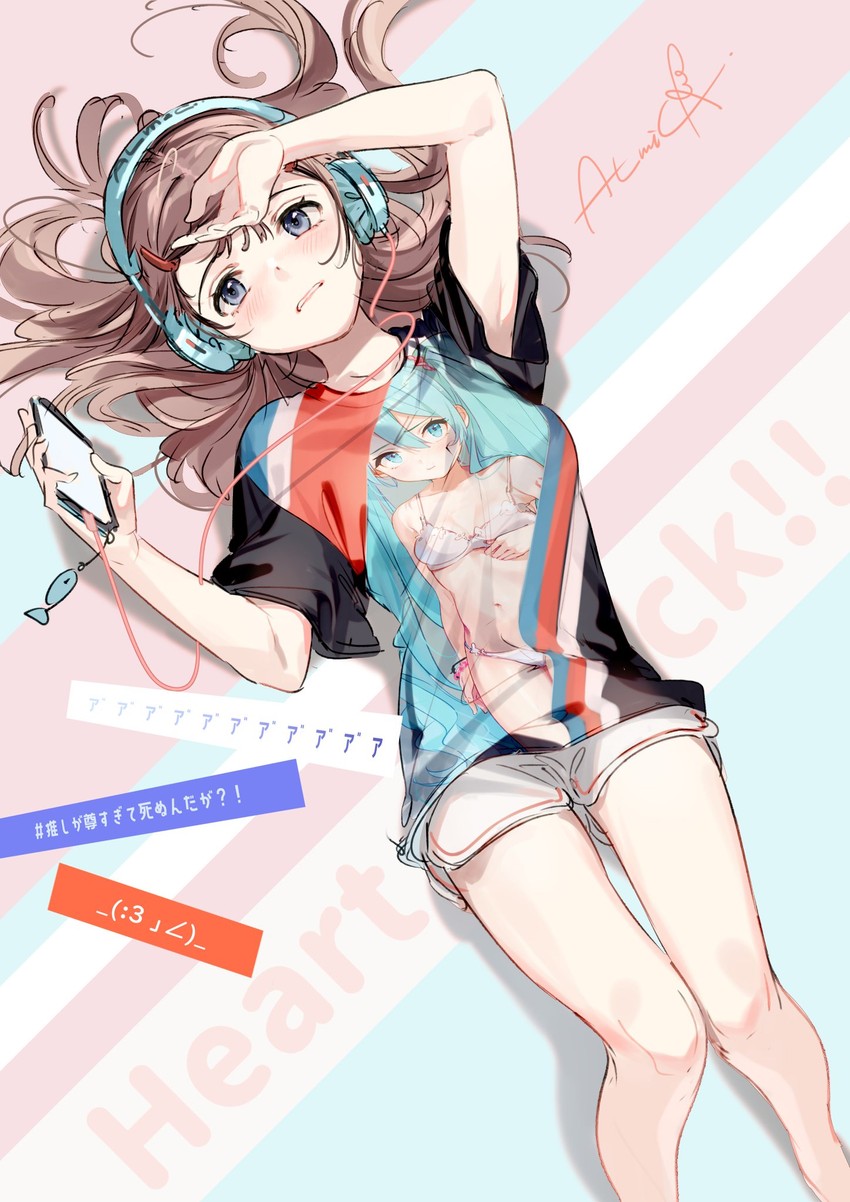 hatsune miku (original and 1 more) drawn by almic