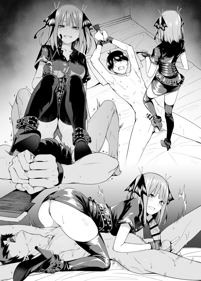 nakano nino and uesugi fuutarou (go-toubun no hanayome) drawn by chicke_iii