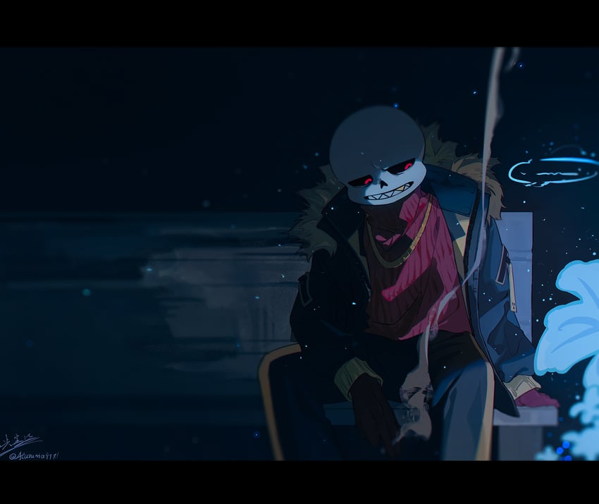 sans (undertale and 1 more) drawn by guangchen'er