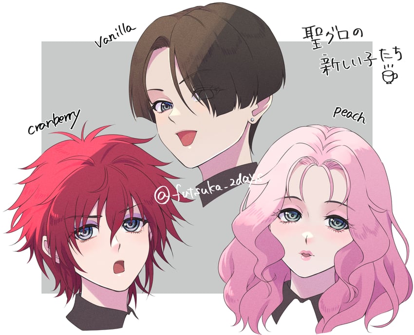 vanilla, peach, and cranberry (girls und panzer) drawn by queen_elicca