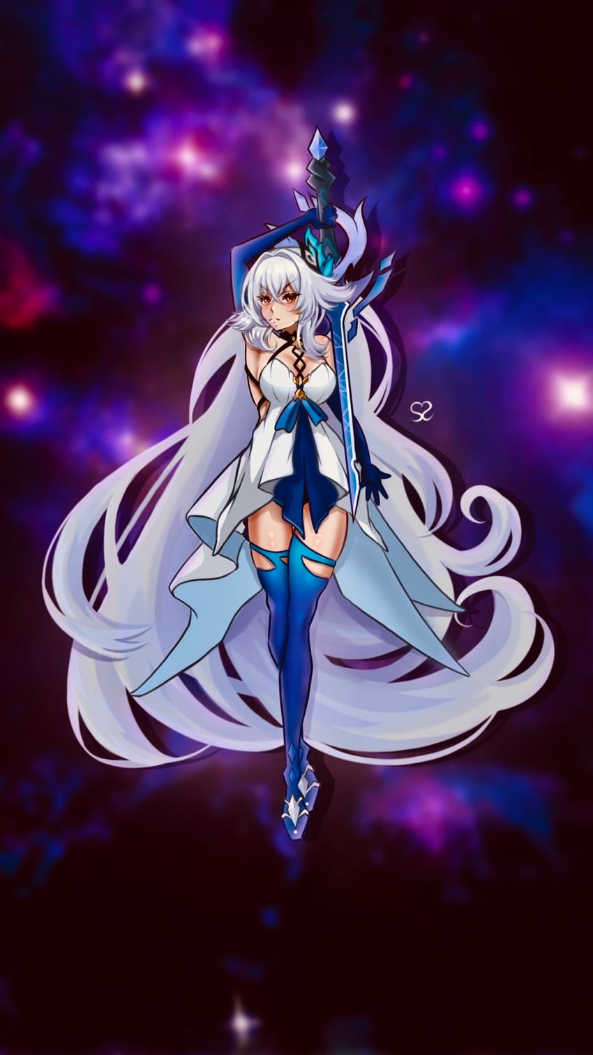 skirk (genshin impact) drawn by synchra