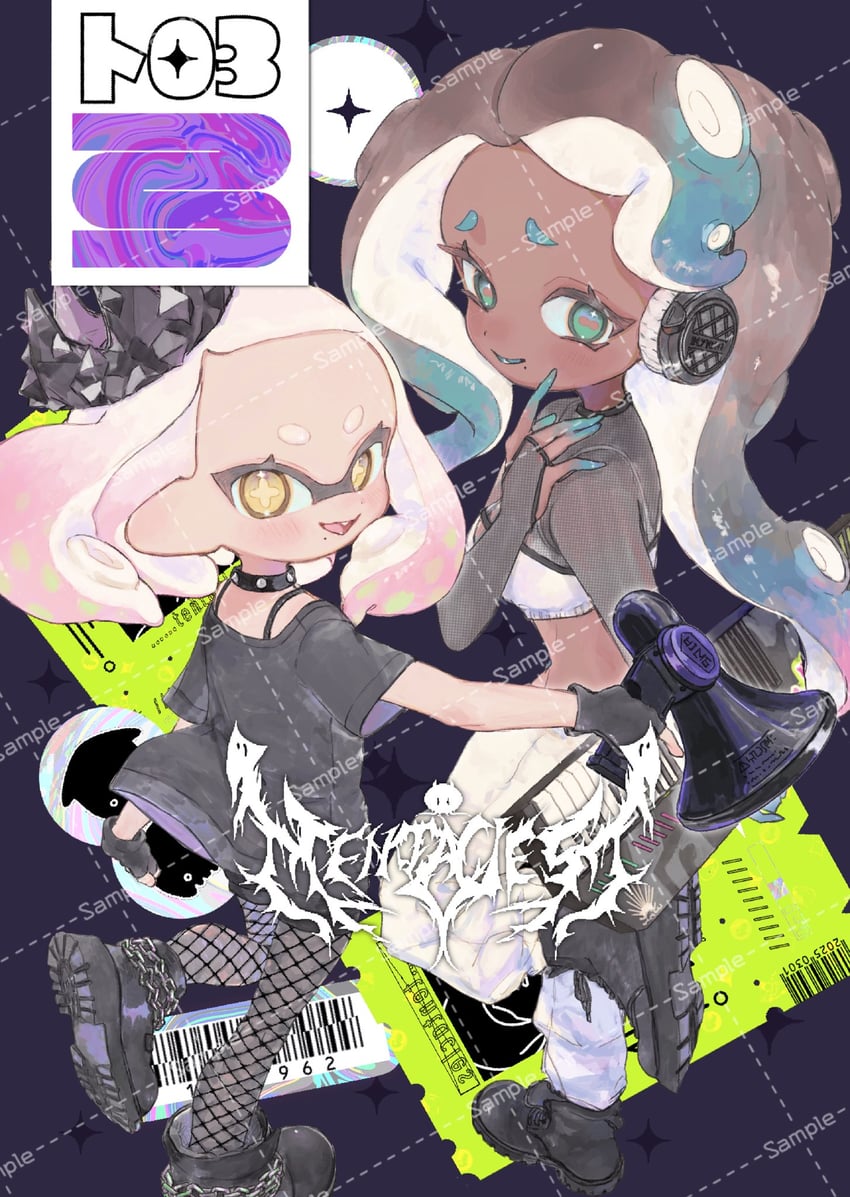 marina and pearl (splatoon and 1 more) drawn by imoyamaimo