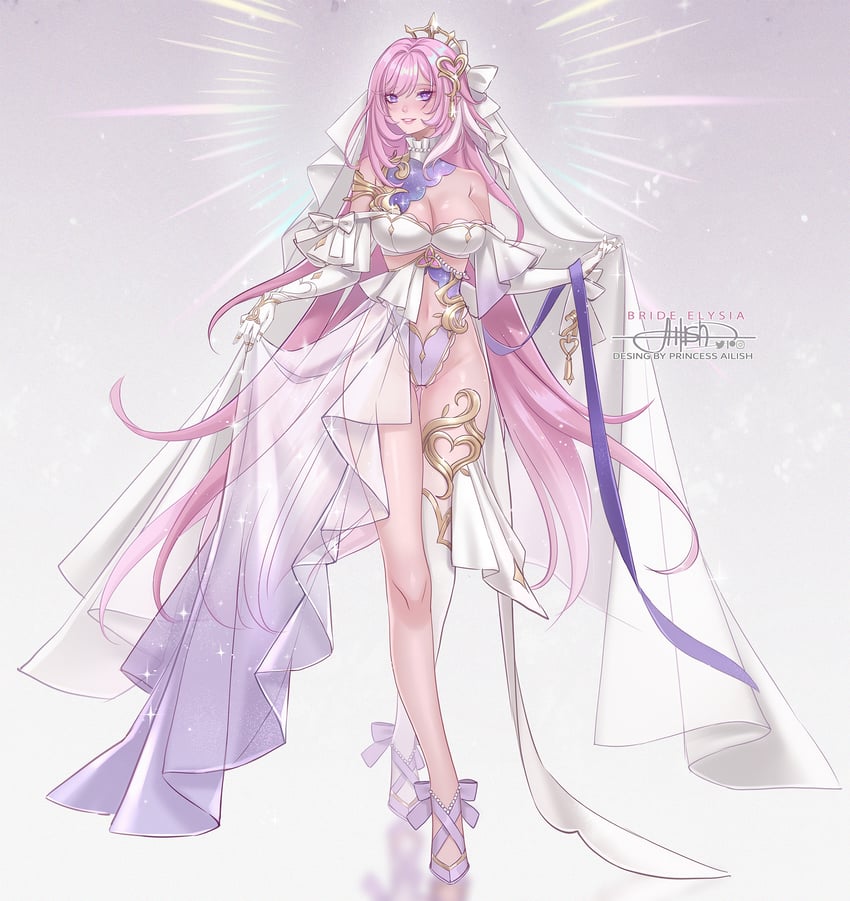 elysia (honkai and 1 more) drawn by princess_ailish