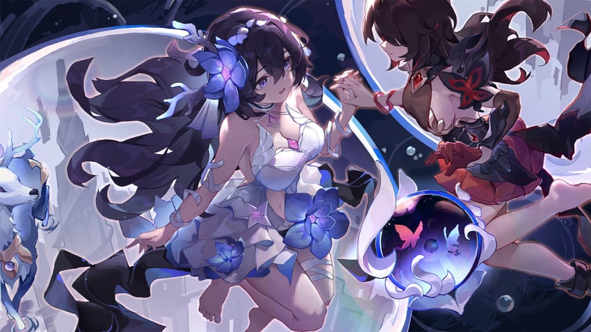 seele vollerei, seele, and diana (honkai and 1 more) drawn by asc11
