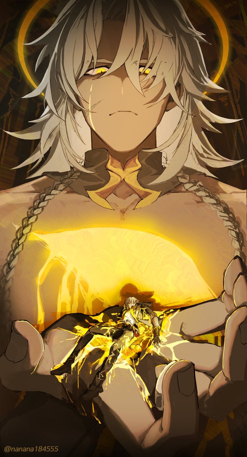trailblazer, caelus, and nanook (honkai and 1 more) drawn by nanana184555