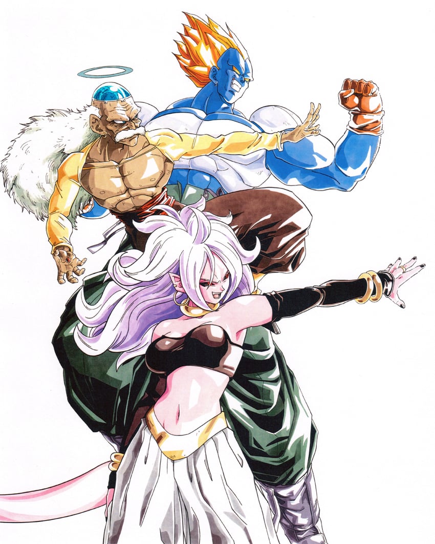 android 21, majin android 21, dr. gero, and android 13 (dragon ball and 2 more) drawn by silverwoodwork