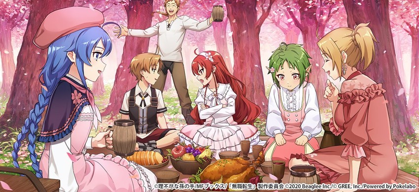 roxy migurdia, eris greyrat, sylphiette, rudeus greyrat, zenith greyrat, and 1 more (mushoku tensei and 1 more)