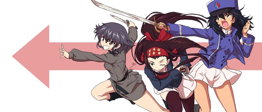andou, pepperoni, and saemonza (girls und panzer) drawn by erakin