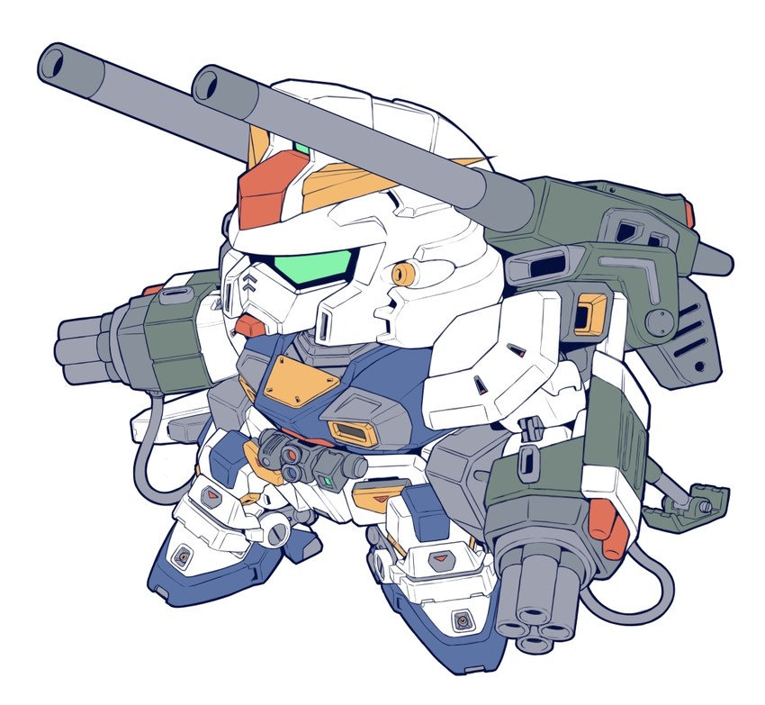 f90 gundam (gundam and 2 more) drawn by rikumaru