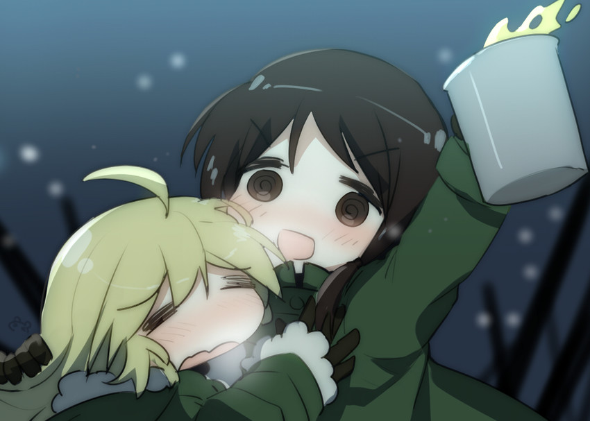 chito and yuuri (shoujo shuumatsu ryokou) drawn by bison_cangshu