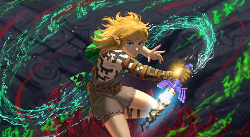 link (the legend of zelda and 1 more) drawn by jasqreate