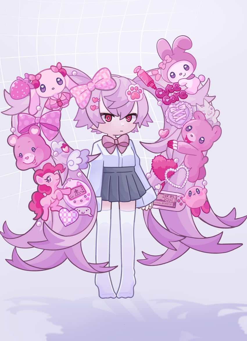 kirby, my melody, pinkie pie, shoboon, gloomy bear, and 1 more (original and 9 more) drawn by tattesuwaru