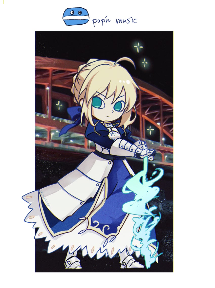artoria pendragon and saber (fate and 2 more) drawn by nigiri