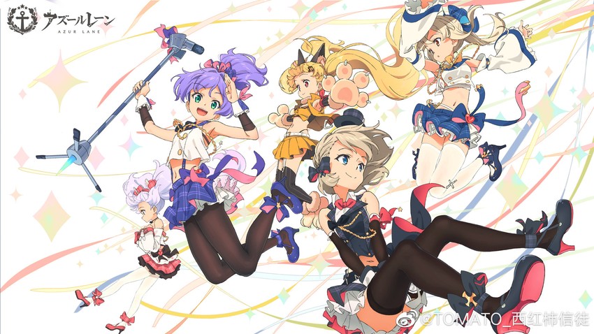 ayanami, laffey, javelin, z23, and eldridge (azur lane) drawn by tomato_(lsj44867)