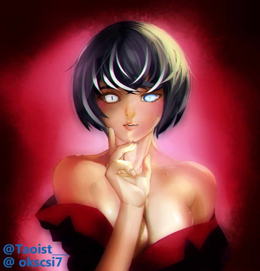 hanekawa tsubasa (monogatari and 2 more) drawn by blue_triangular