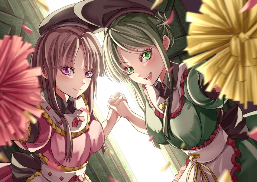 nishida satono and teireida mai (touhou) drawn by mahoro_(minase_mahoro)