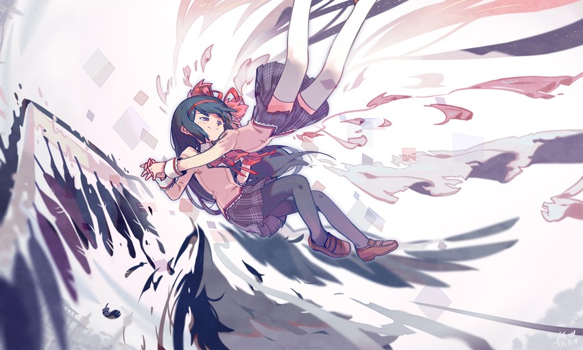 akemi homura, kaname madoka, ultimate madoka, and akuma homura (mahou shoujo madoka magica and 1 more) drawn by knoll_the_plaid