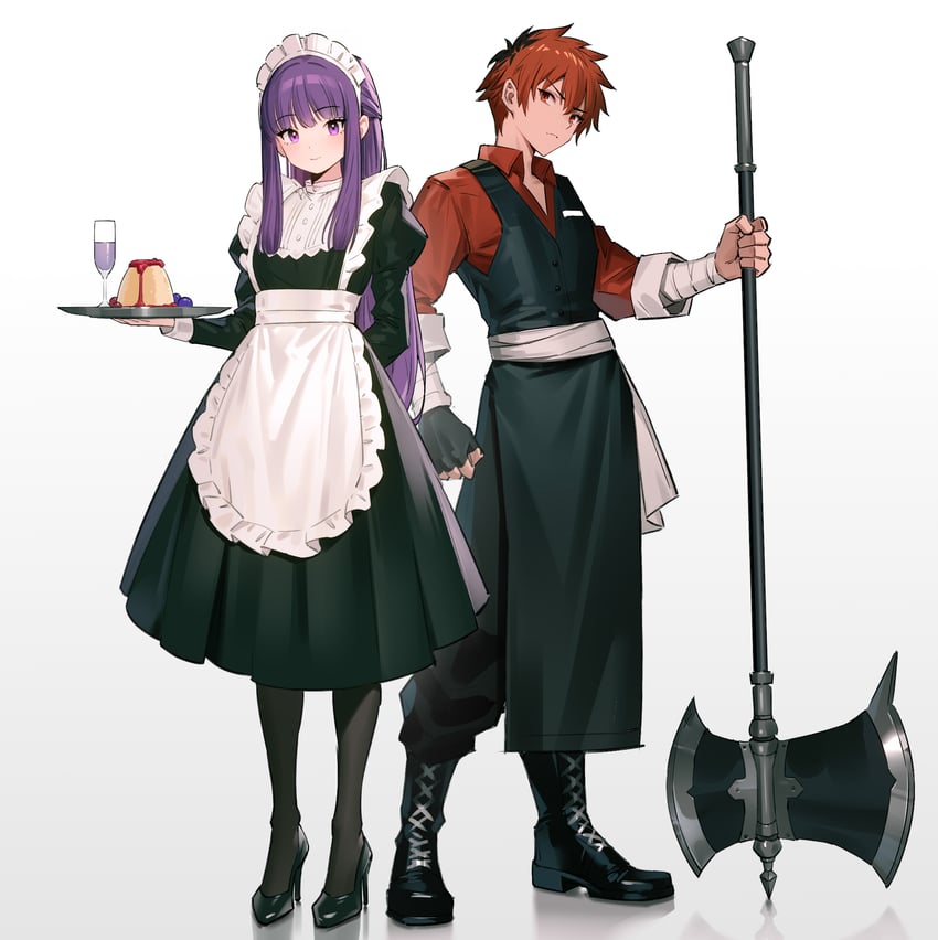 fern and stark (sousou no frieren) drawn by 95_(jiuwujiang)