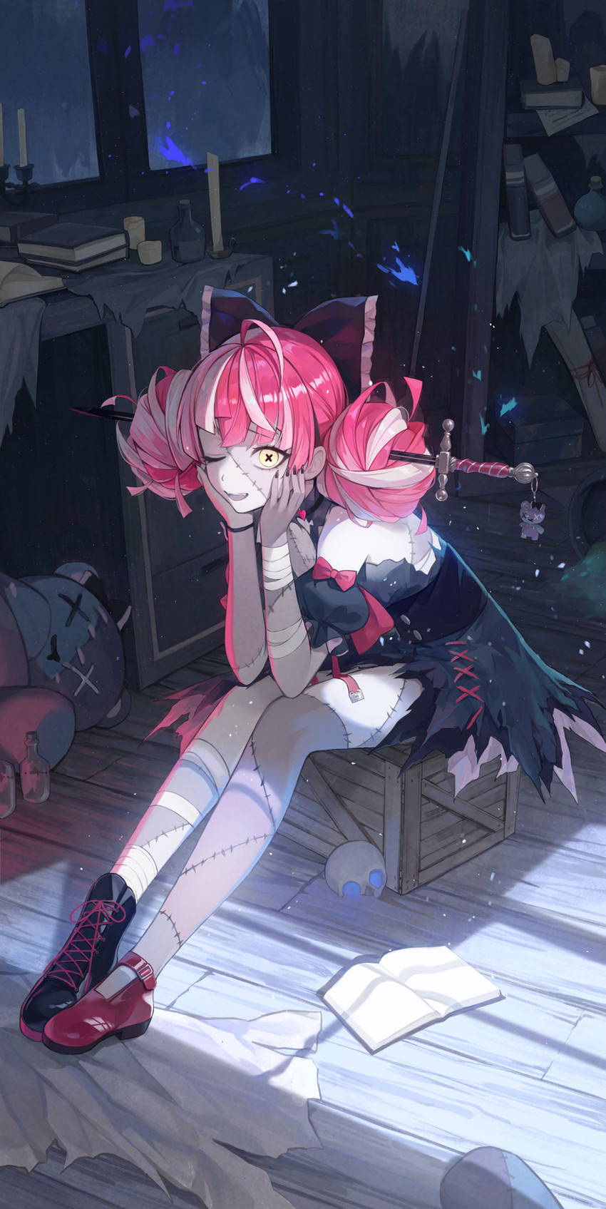 kureiji ollie and udin (hololive and 1 more) drawn by eso_(toory)