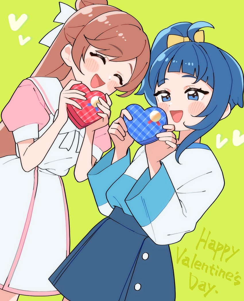 sora harewataru and nijigaoka mashiro (precure and 1 more) drawn by machishita_atake