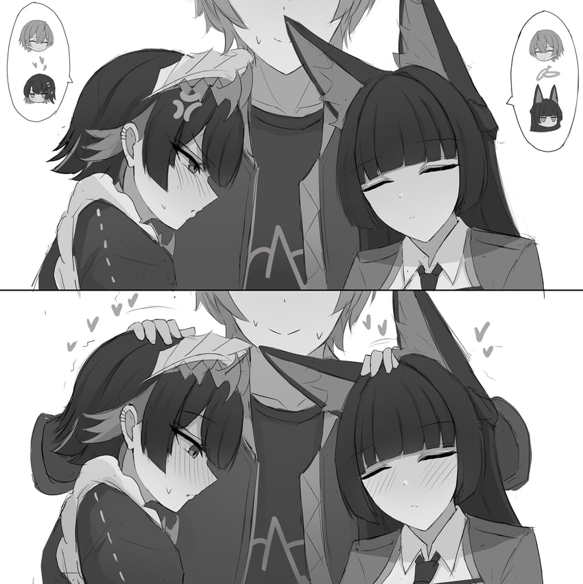ellen joe, hoshimi miyabi, and wise (zenless zone zero) drawn by namikare