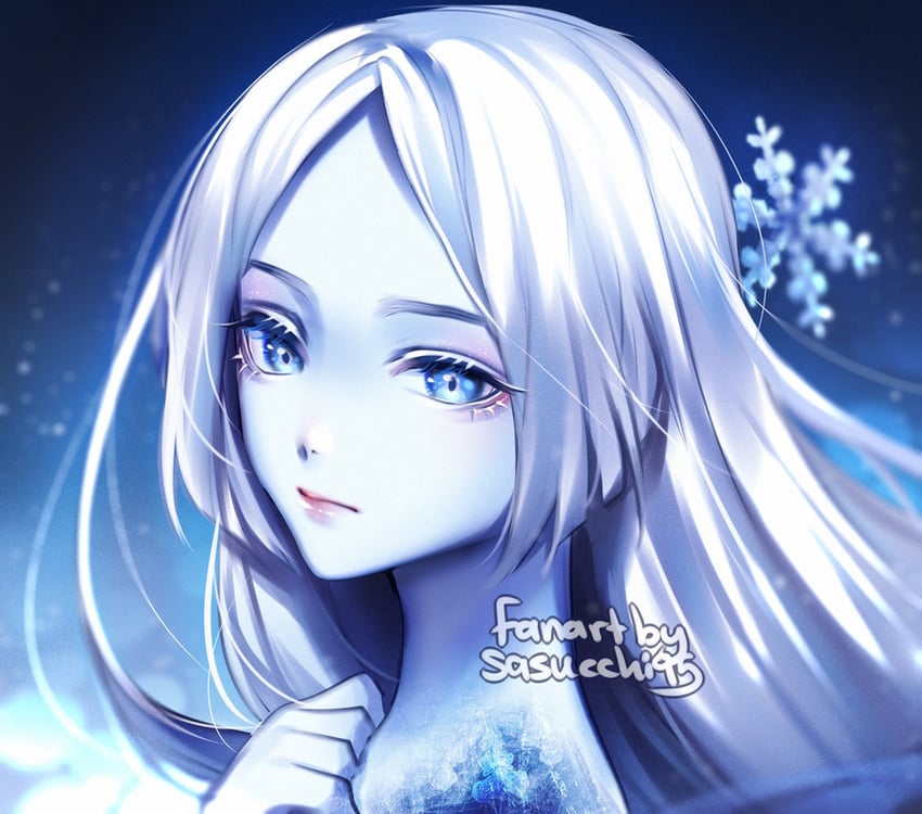 yuki onna and semigoori yuki onna (onmyoji) drawn by sasucchi95