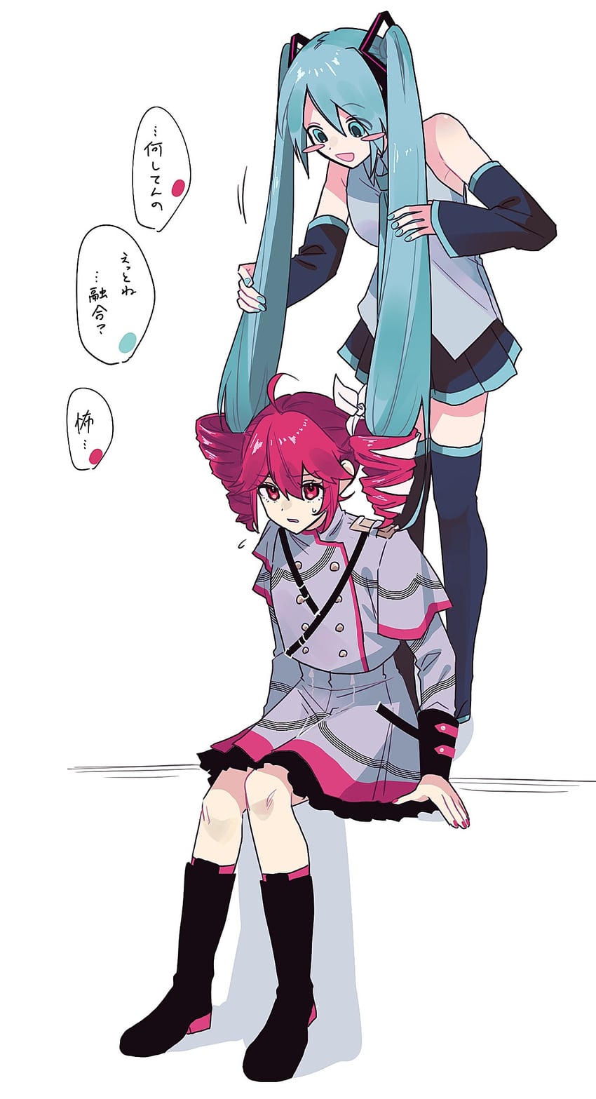 hatsune miku and kasane teto (vocaloid and 2 more) drawn by oda_(foooooo_yeah)