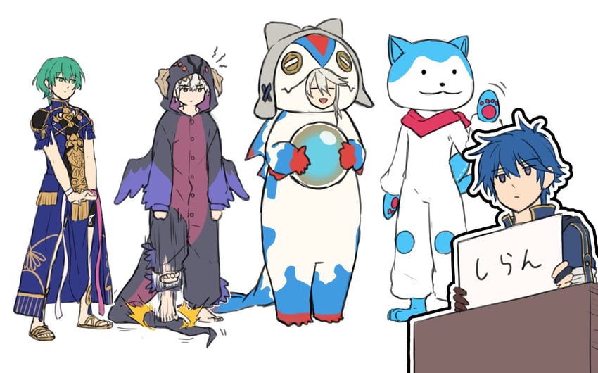 male byleth, male robin, male corrin, sothis, sommie, and 4 more (fire emblem and 6 more) drawn by zuzu_(ywpd8853)