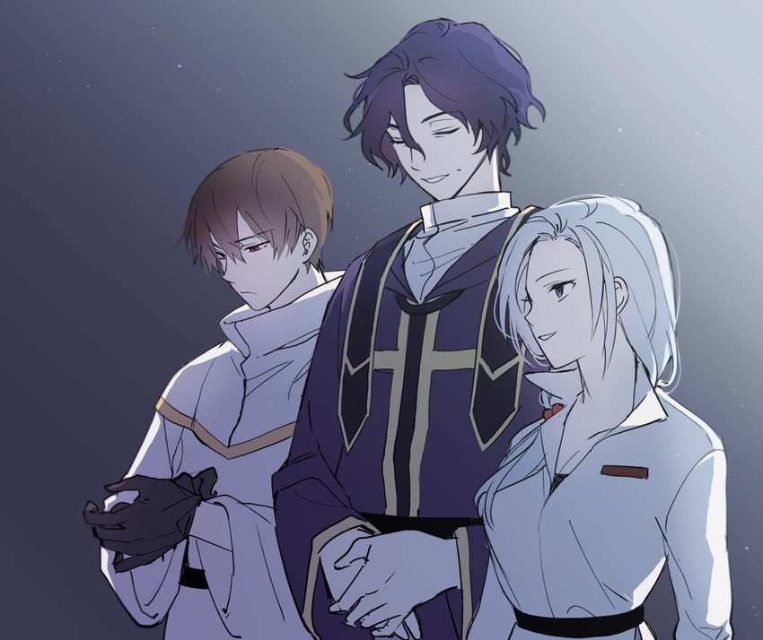 utsugi noriyuki, enomoto noa, and jabuchi you (saibou shinkyoku) drawn by linu