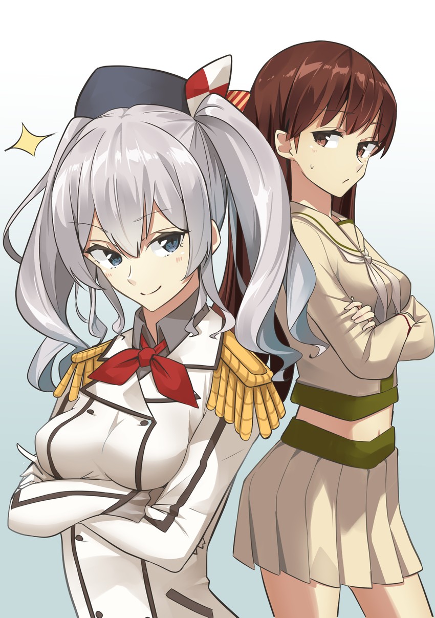 kashima, ooi, and ooi kai ni (kantai collection) drawn by negahami
