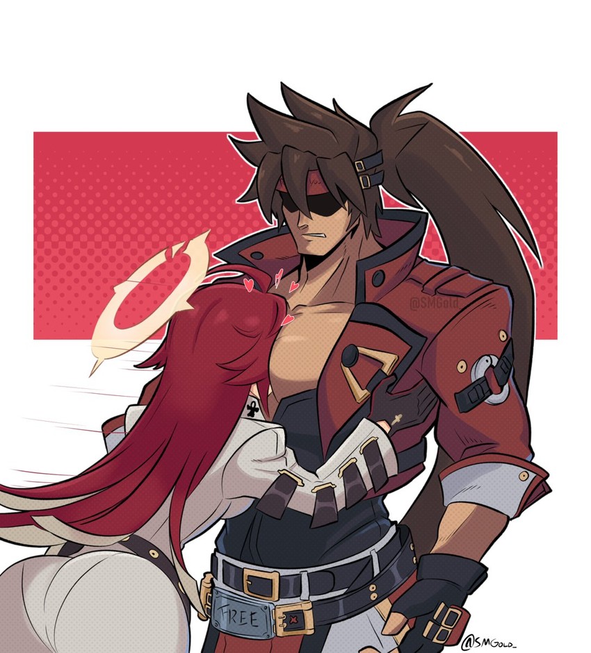jack-o' valentine and sol badguy (guilty gear and 1 more) drawn by smgold