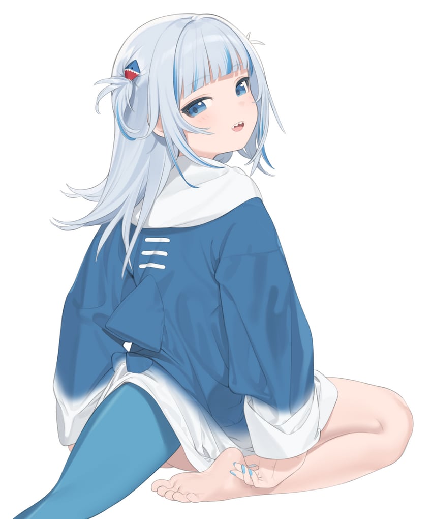 gawr gura (hololive and 1 more) drawn by kaniman