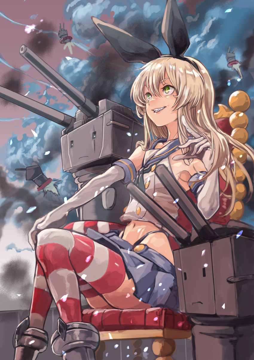 shimakaze and rensouhou-chan (kantai collection) drawn by uno_(union)
