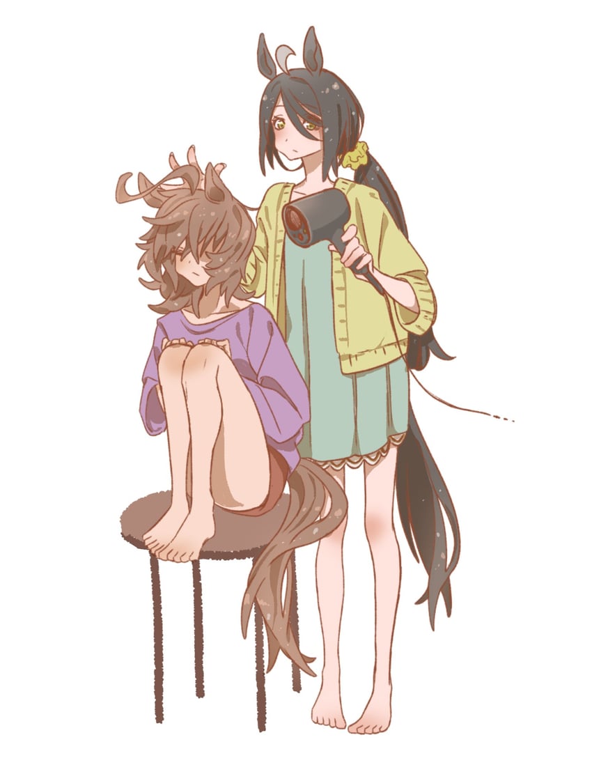 agnes tachyon and manhattan cafe (umamusume) drawn by noon_463