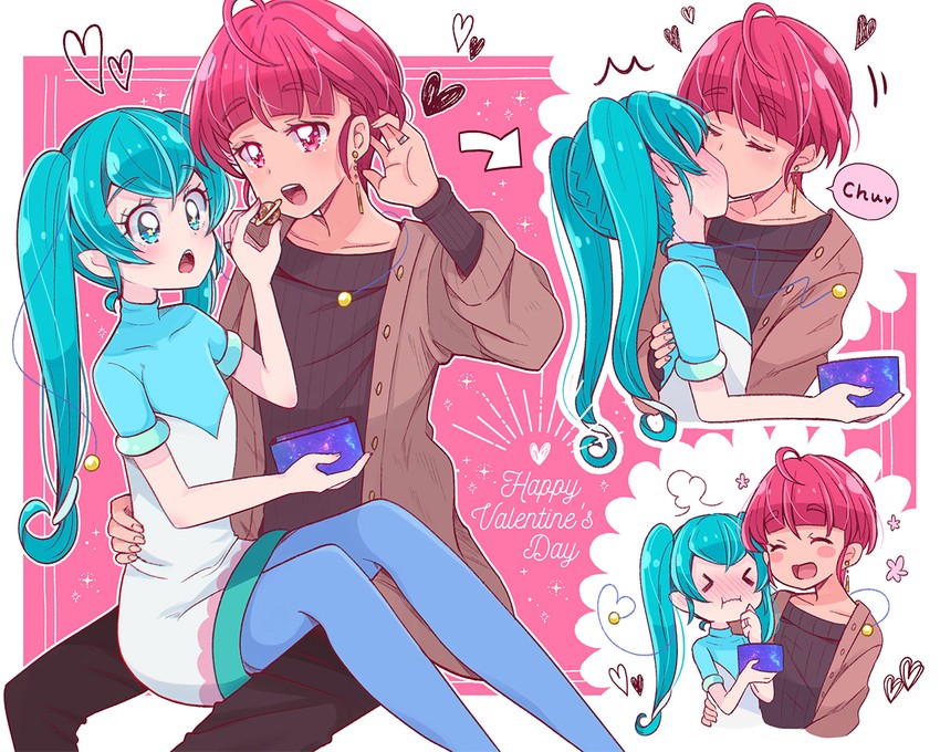 hagoromo lala and hoshina hikaru (precure and 1 more) drawn by juugoya_neko