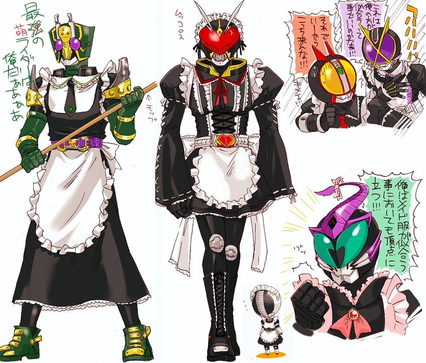 kamen rider faiz, kamen rider den-o, kamen rider kaixa, kamen rider chalice, kamen rider leangle, and 1 more (kamen rider and 4 more) drawn by moi_(yfvlibbl9i)