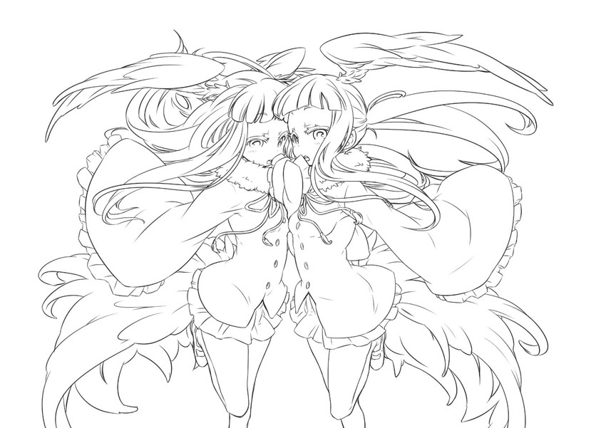 japanese crested ibis and scarlet ibis (kemono friends) drawn by shishitoumaru