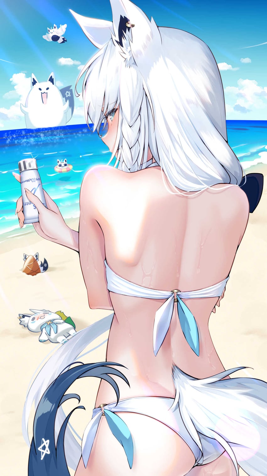 shirakami fubuki, sukonbu, miteiru, oruyanke, fubuzilla, and 1 more (hololive) drawn by ta_shiuji30